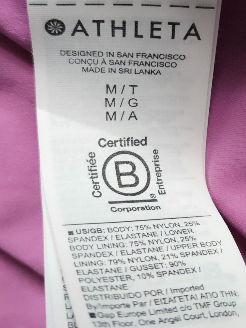 Athleta Transcend Dress Pink Medium TALL MT Built-In Shorts Athleisure or Active - Picture 5 of 12